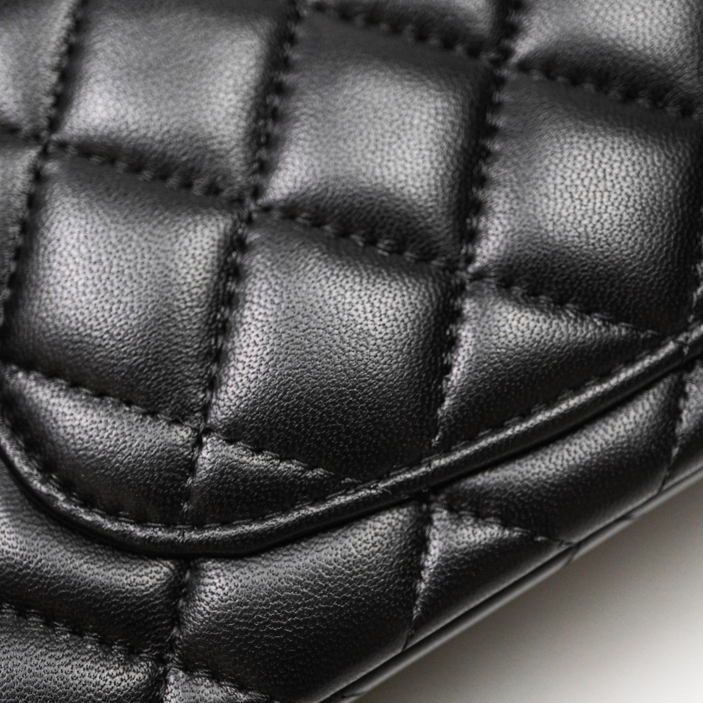 Chanel Top Handle Mini Rectangular Flap Black Lambskin Gold Hardware