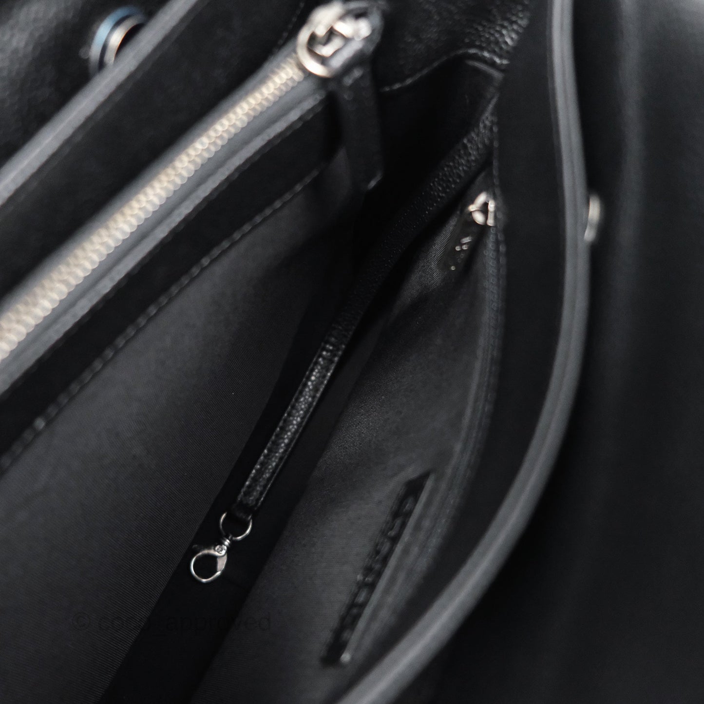 Chanel Quilted Small City Shopping Bag Black Caviar Ruthenium Hardware