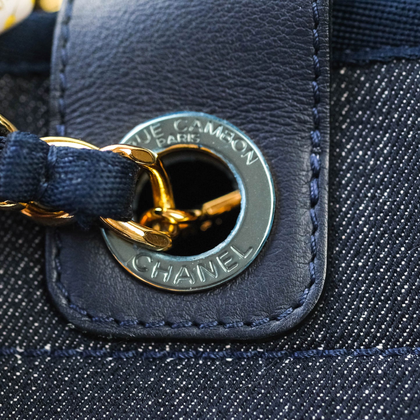 Chanel Canvas Large Deauville Tote Denim