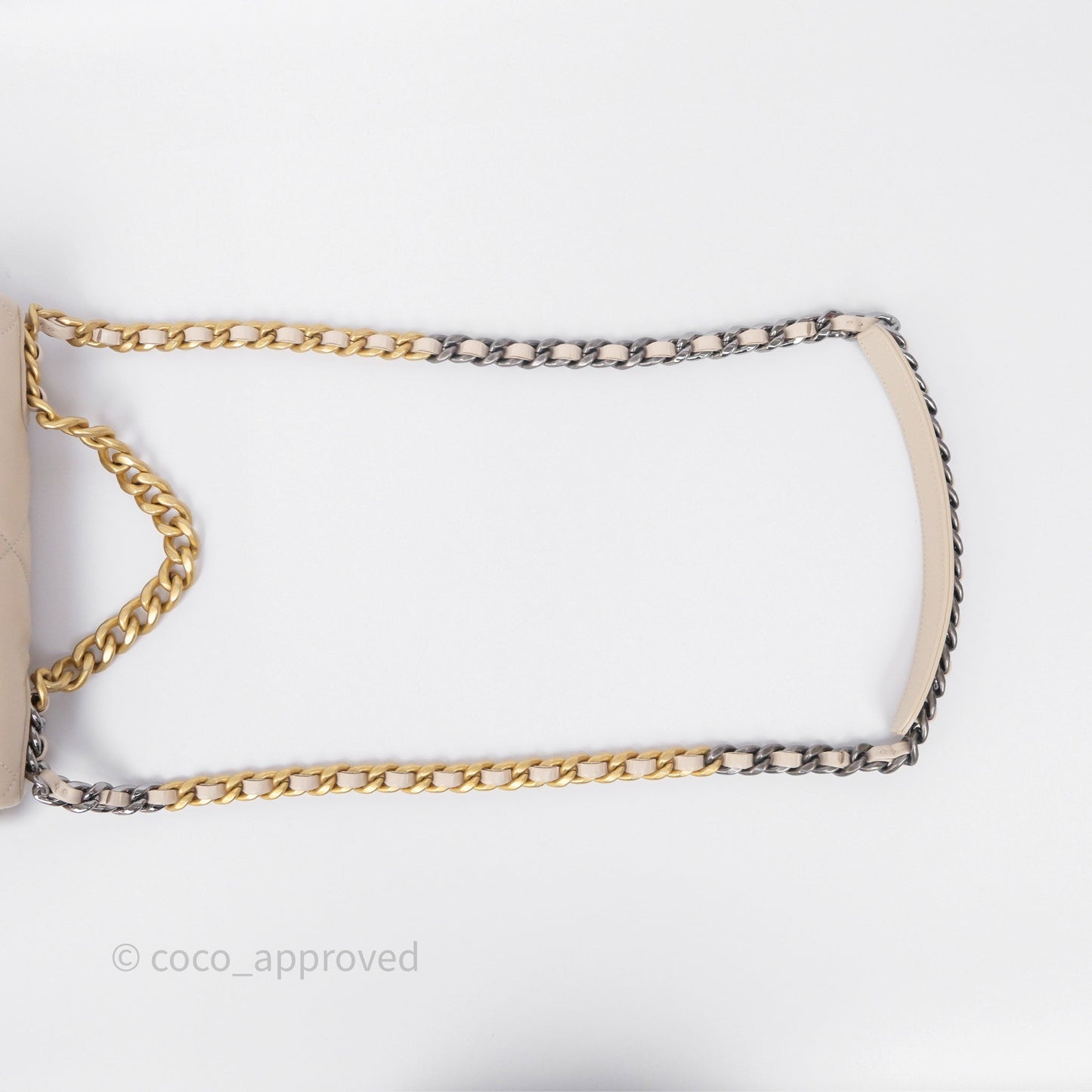 Chanel 19 Small Light Beige Mixed Hardware