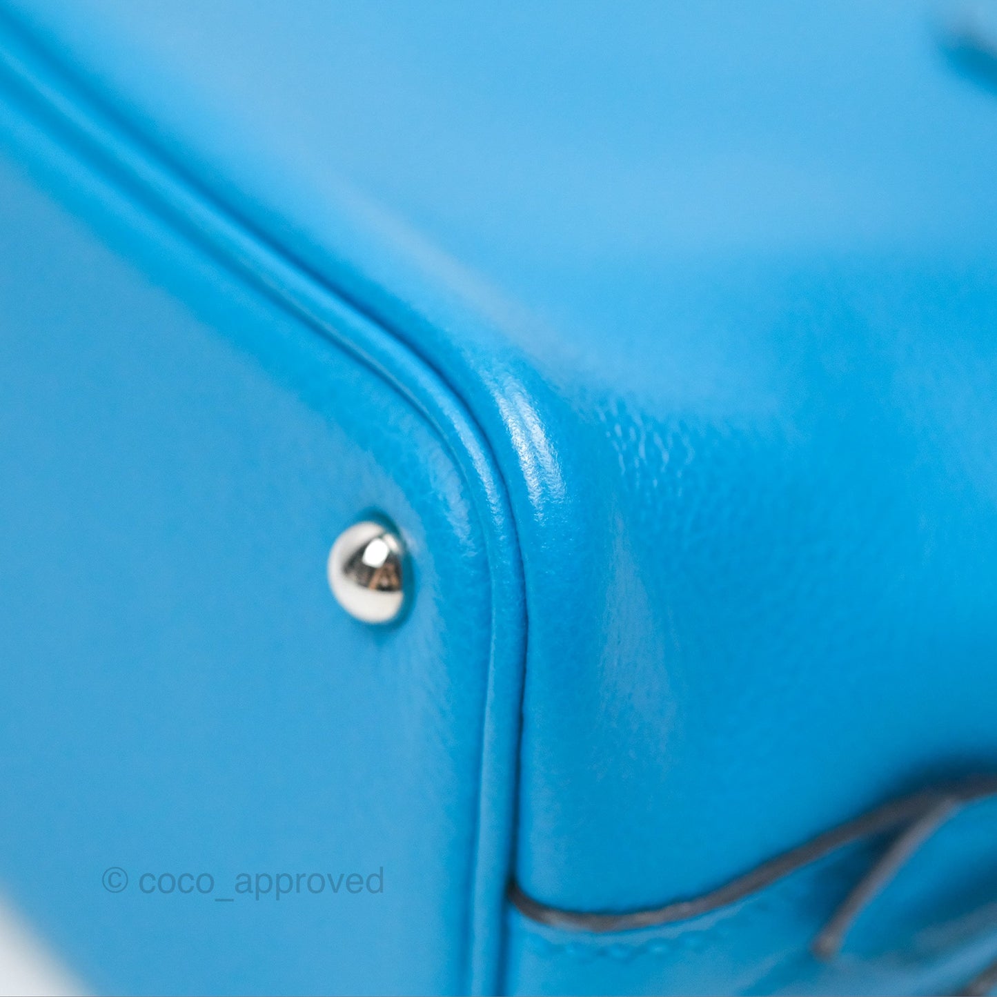 Hermès Bolide Mini 1923 Bleu Frida Evercolor Palladium Hardware