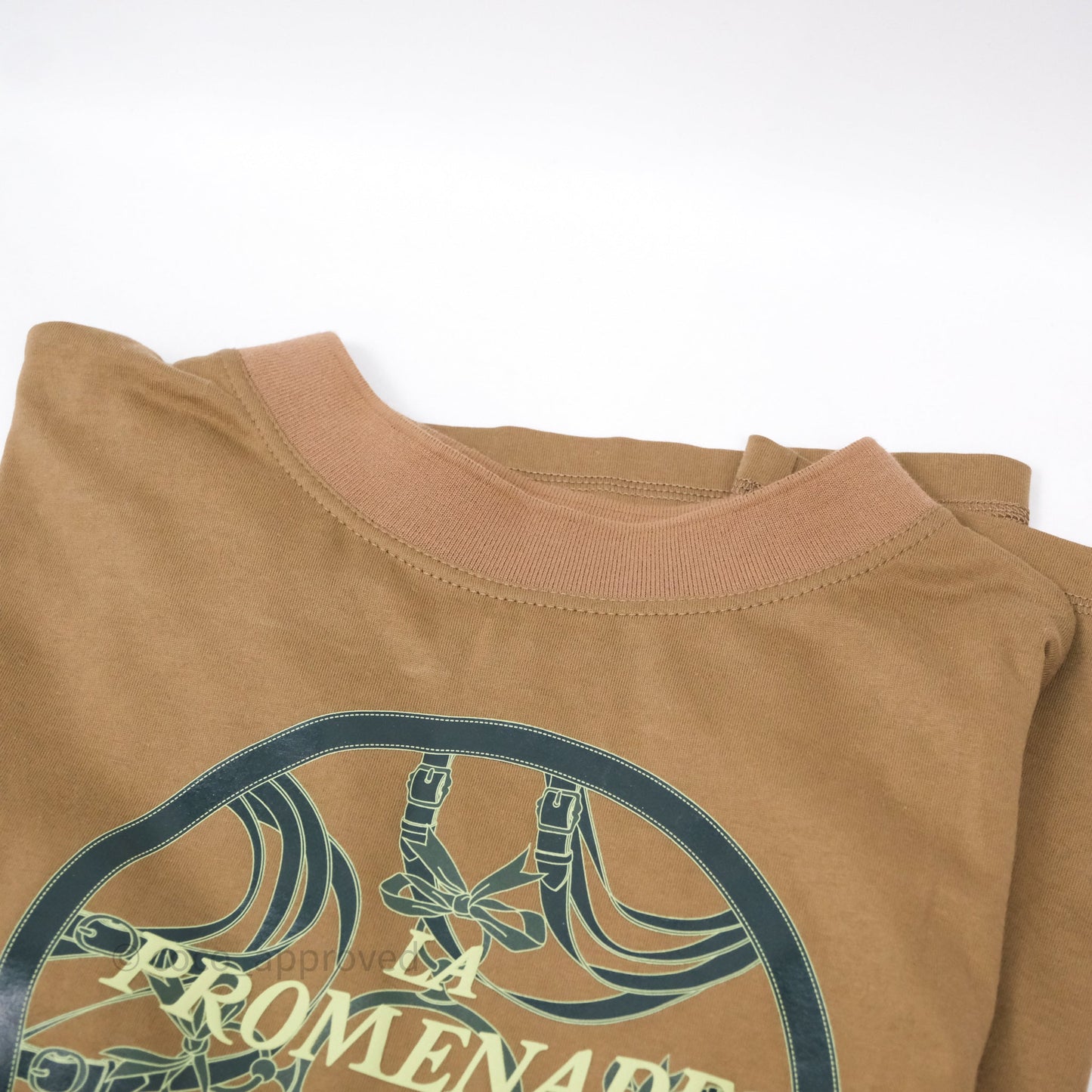 Hermès La Promenade du Matin T-shirt Khaki Size 36