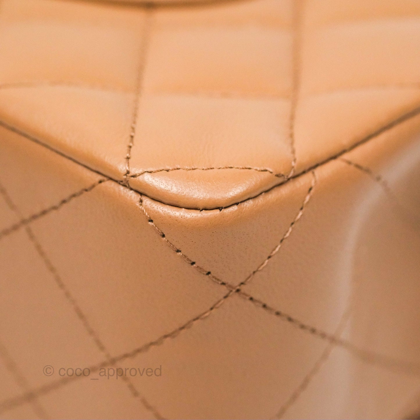 Chanel Classic M/L Medium Flap Quilted Dark Beige Lambskin Gold Hardware 22K
