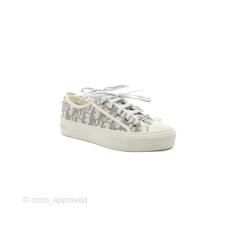 Christian Dior Walk'n' Dior Gray Dior Oblique Sneaker Size 35.5