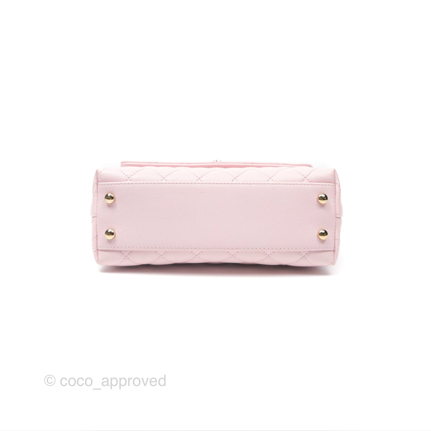 Chanel Small Coco Handle Light Pink Caviar Gold Hardware