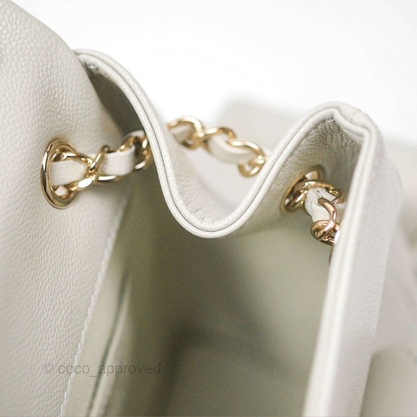 Chanel Small Duma Backpack Caviar Pale Grey Gold Hardware 23K