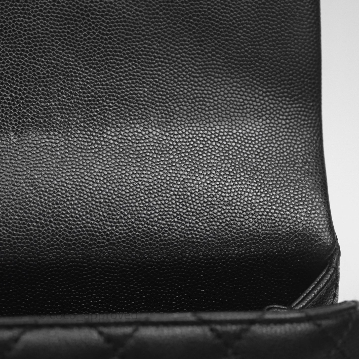 Chanel Mini Coco Handle Quilted Black Caviar Gold Hardware