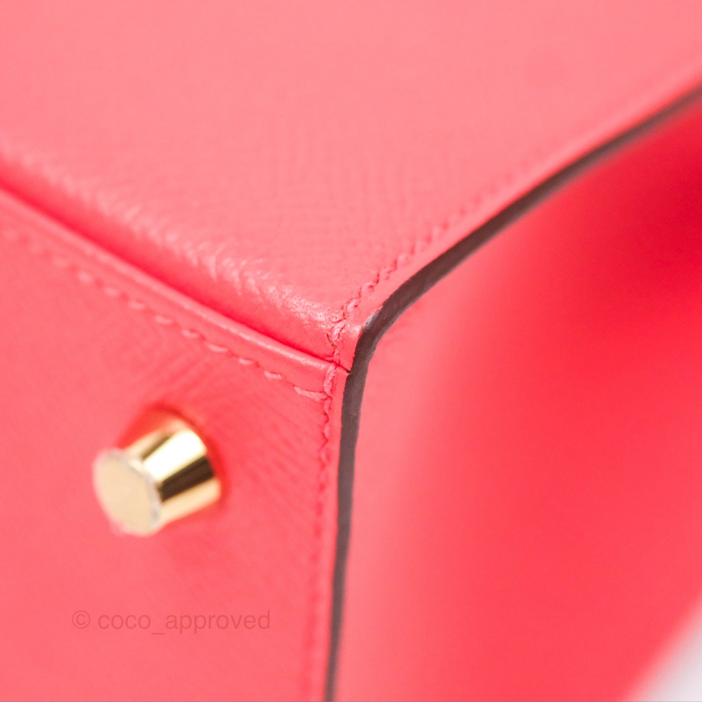 Hermès Kelly 25 Sellier Rose Jaipur Epsom Gold Hardware