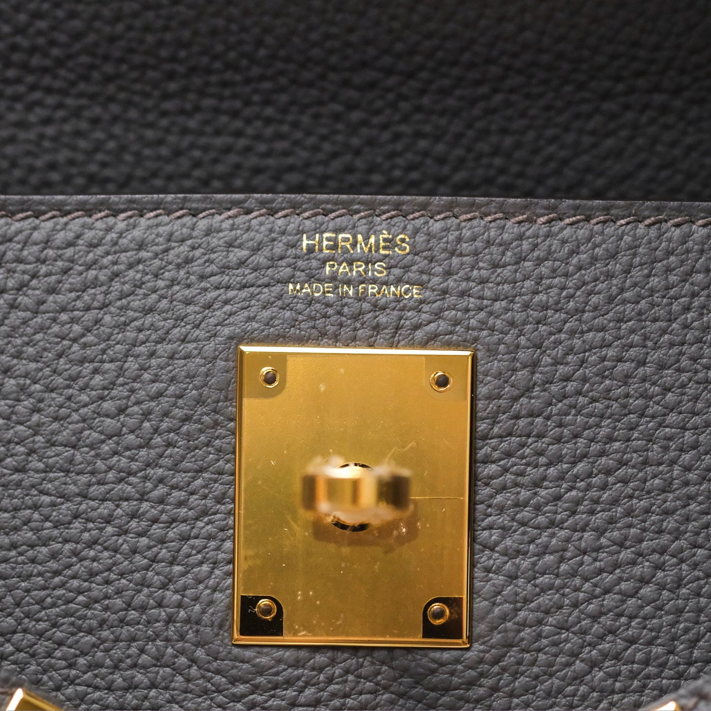 Hermès Kelly II 28 Retourne Etain 8F Togo Gold Hardware