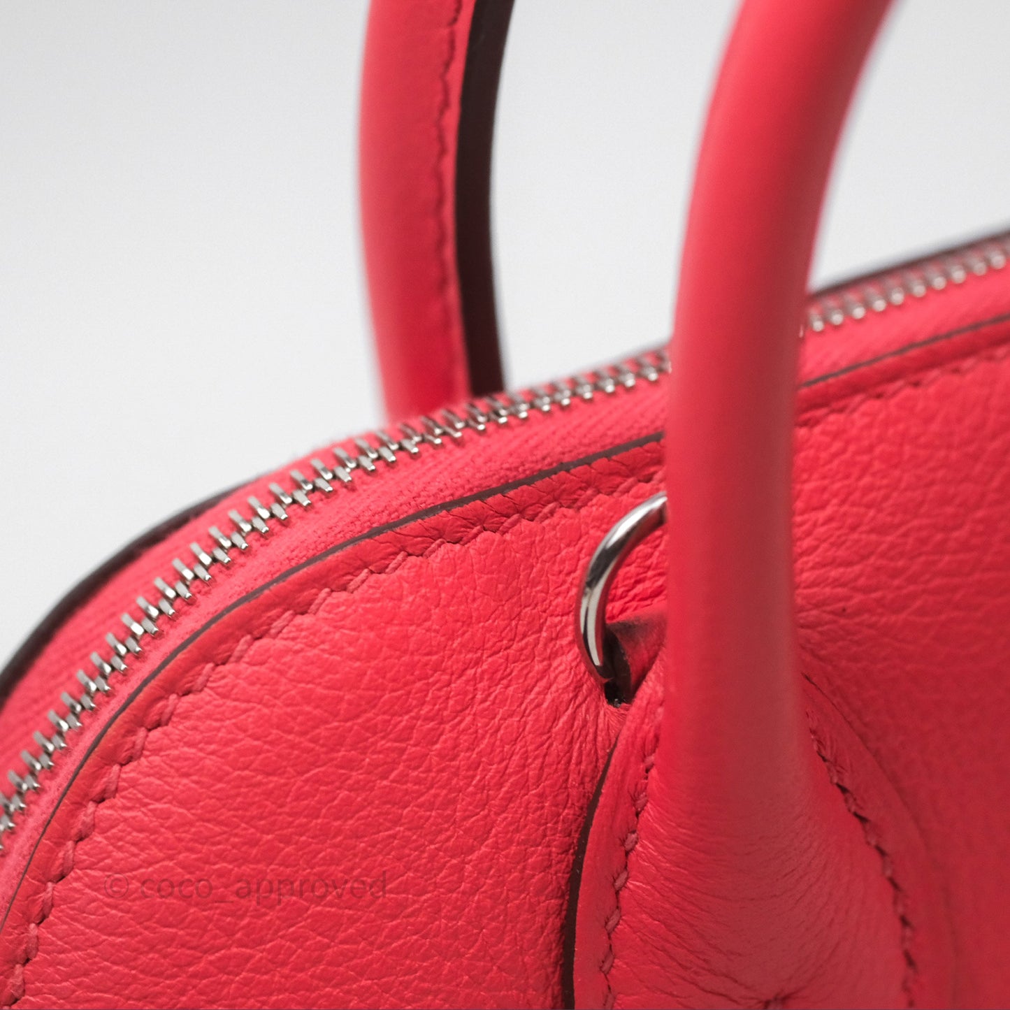 Hermès Bolide Mini 1923 Rose Texas 0E/ Cuivre 6C Evercolor Palladium Hardware