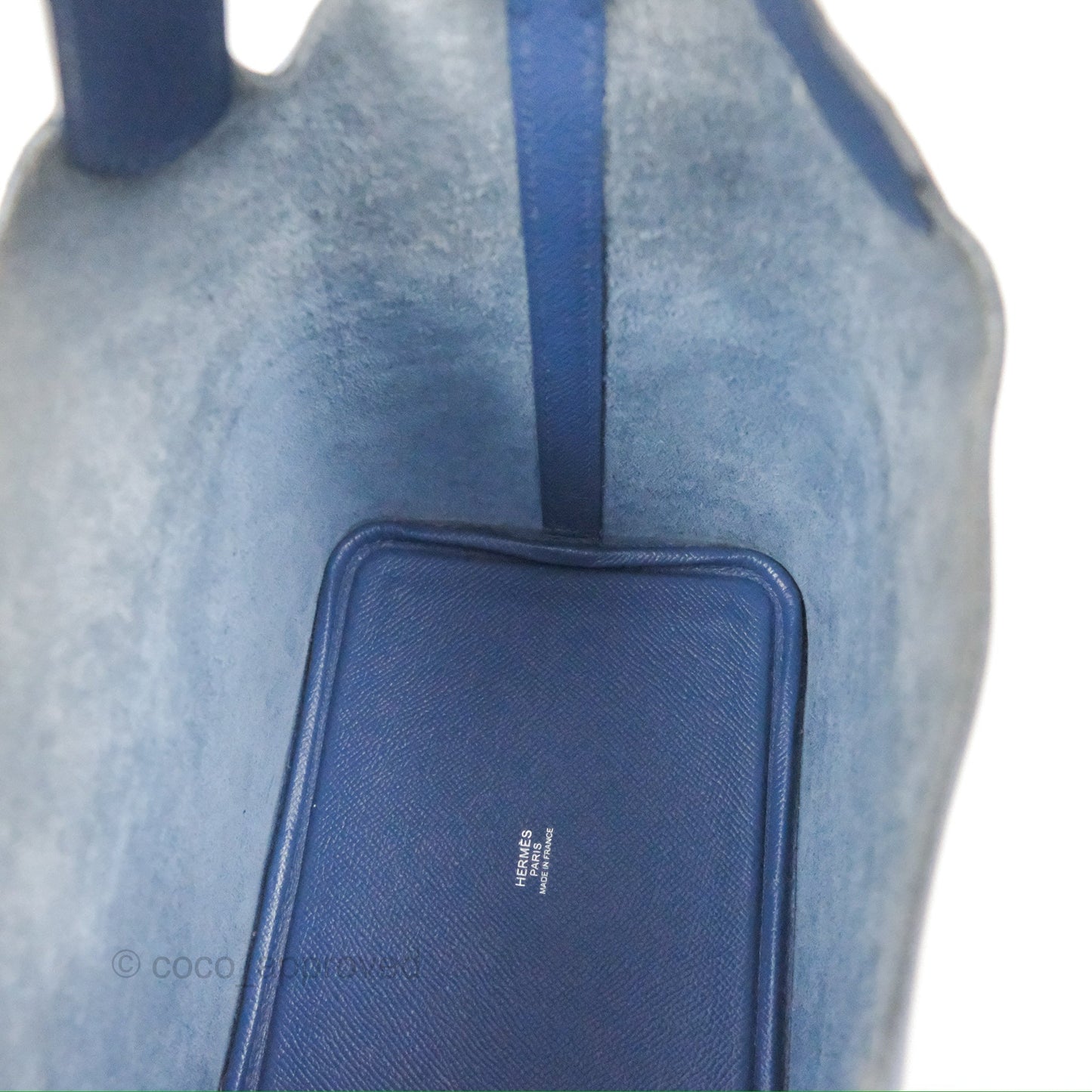 Hermès Tressage De Cuir Picotin Lock 18 Bleu Encre/Brique/Black Epsom Palladium Hardware