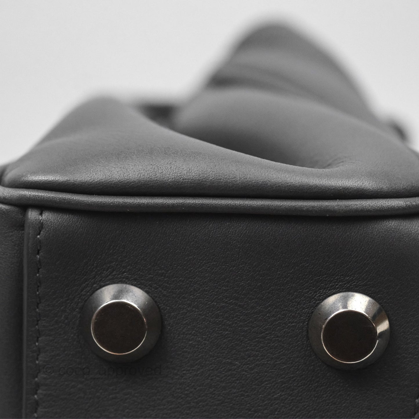 Balenciaga Rodeo Mini in Grey Smooth Calfskin Antique Silver Hardware
