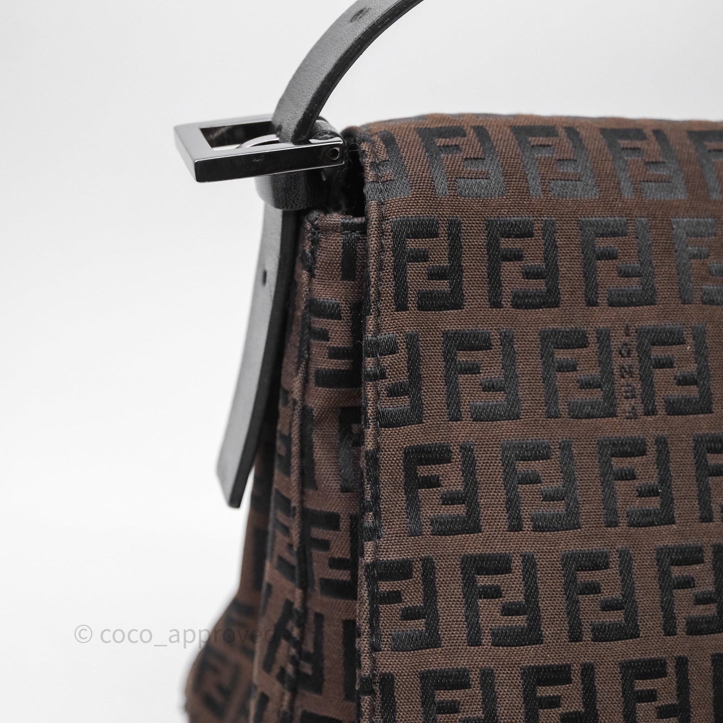 Fendi Vintage Mamma Baguette Bag Zucchino Dark Brown/ Black