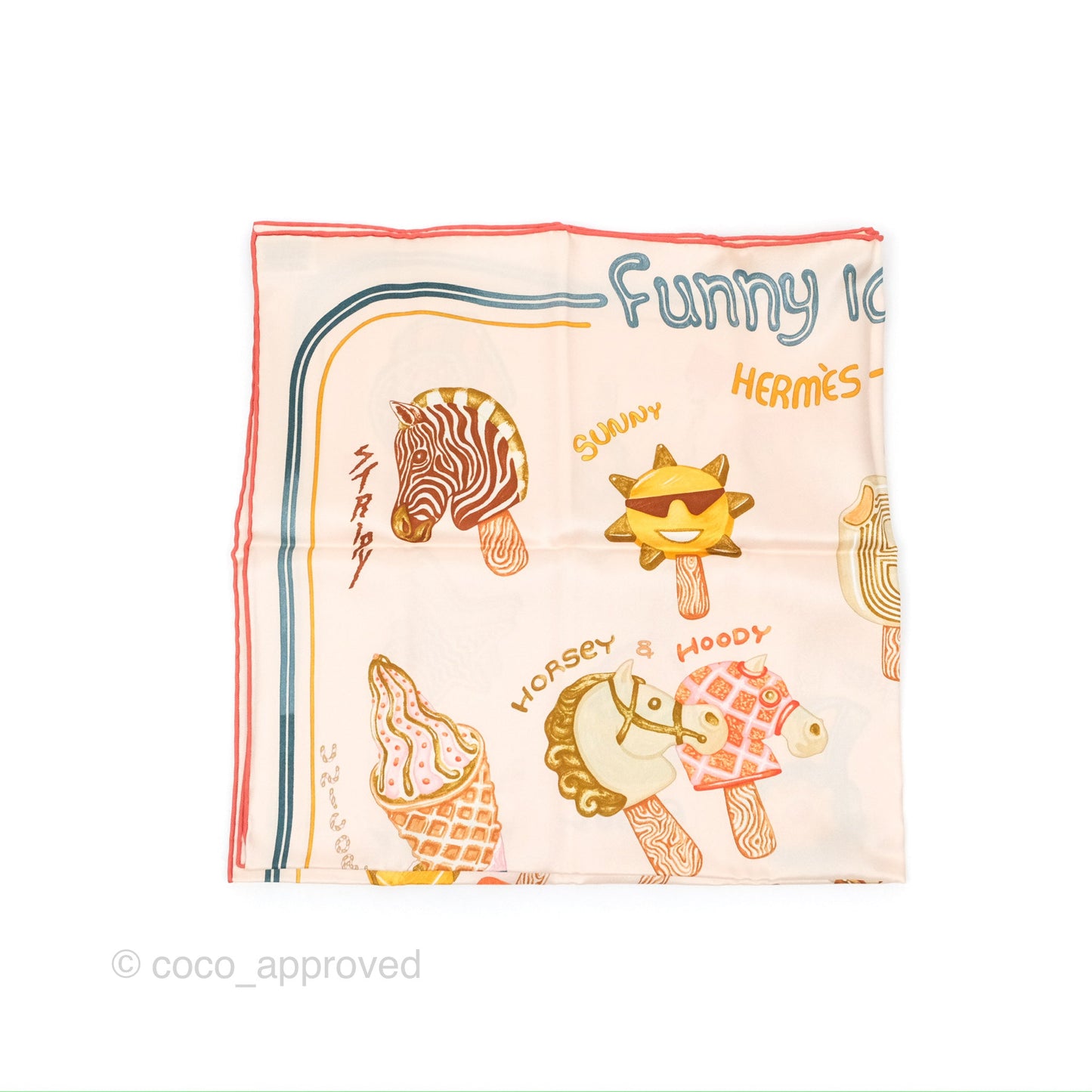 Hermès Funny Ice Cream Scarf 70