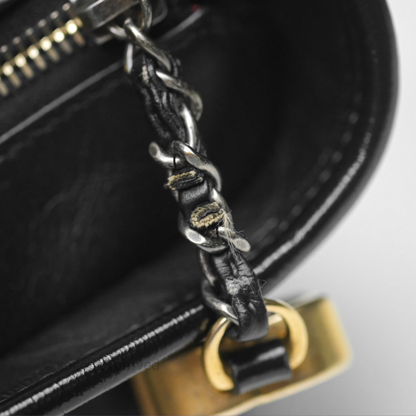 Chanel Small Gabrielle Hobo Quilted Black Aged Calfskin