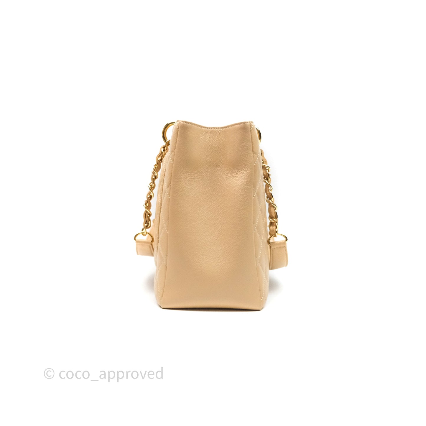 Chanel GST Beige Caviar Gold Hardware