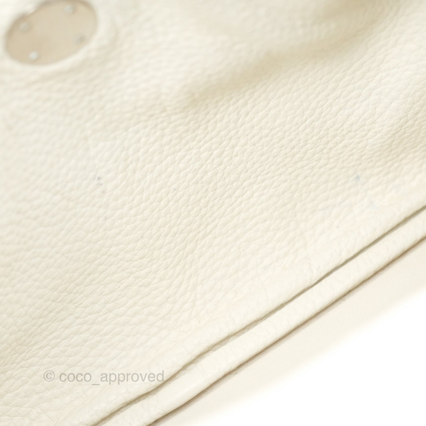 Hermès Lindy 30 White Clemence Palladium Hardware