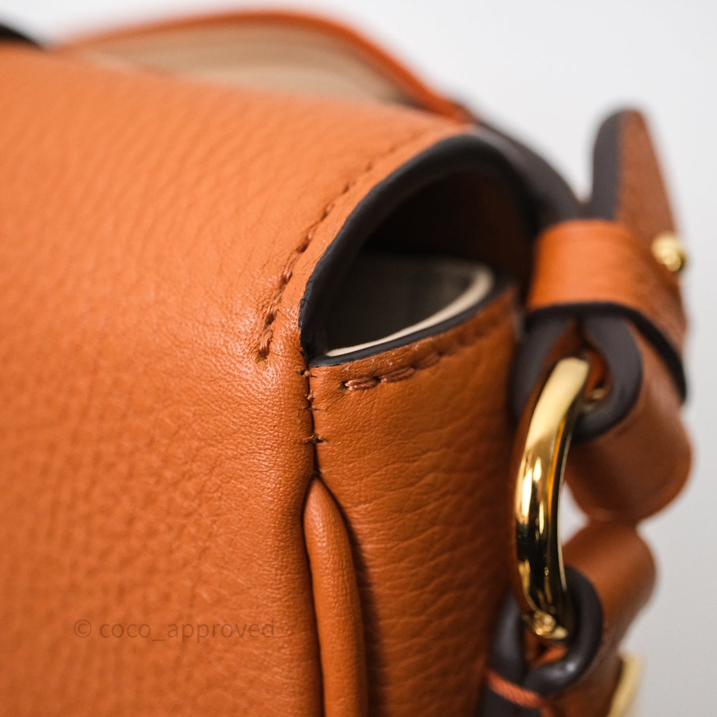 Louis Vuitton Pont 9 Soft PM Brown Grained Calfskin Gold Hardware