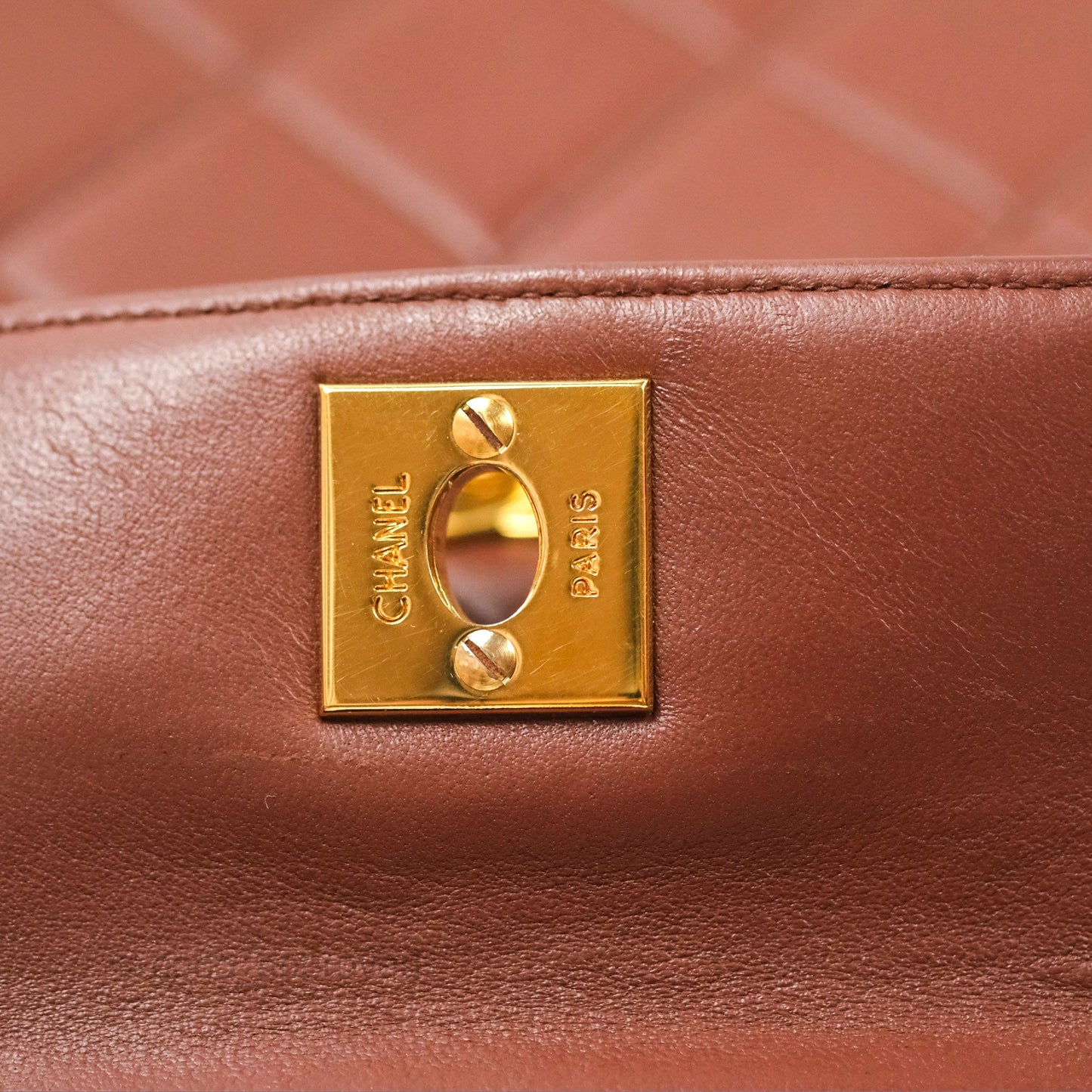 Chanel Vintage CC Duma Backpack Brown Lambskin 24K Gold Hardware