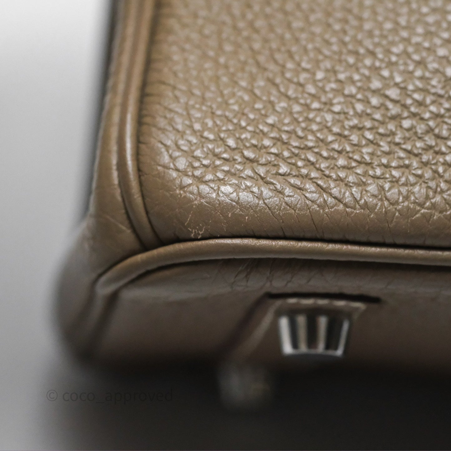 Hermes Birkin 25 Retourne Etoupe 18 Clemence Palladium Hardware