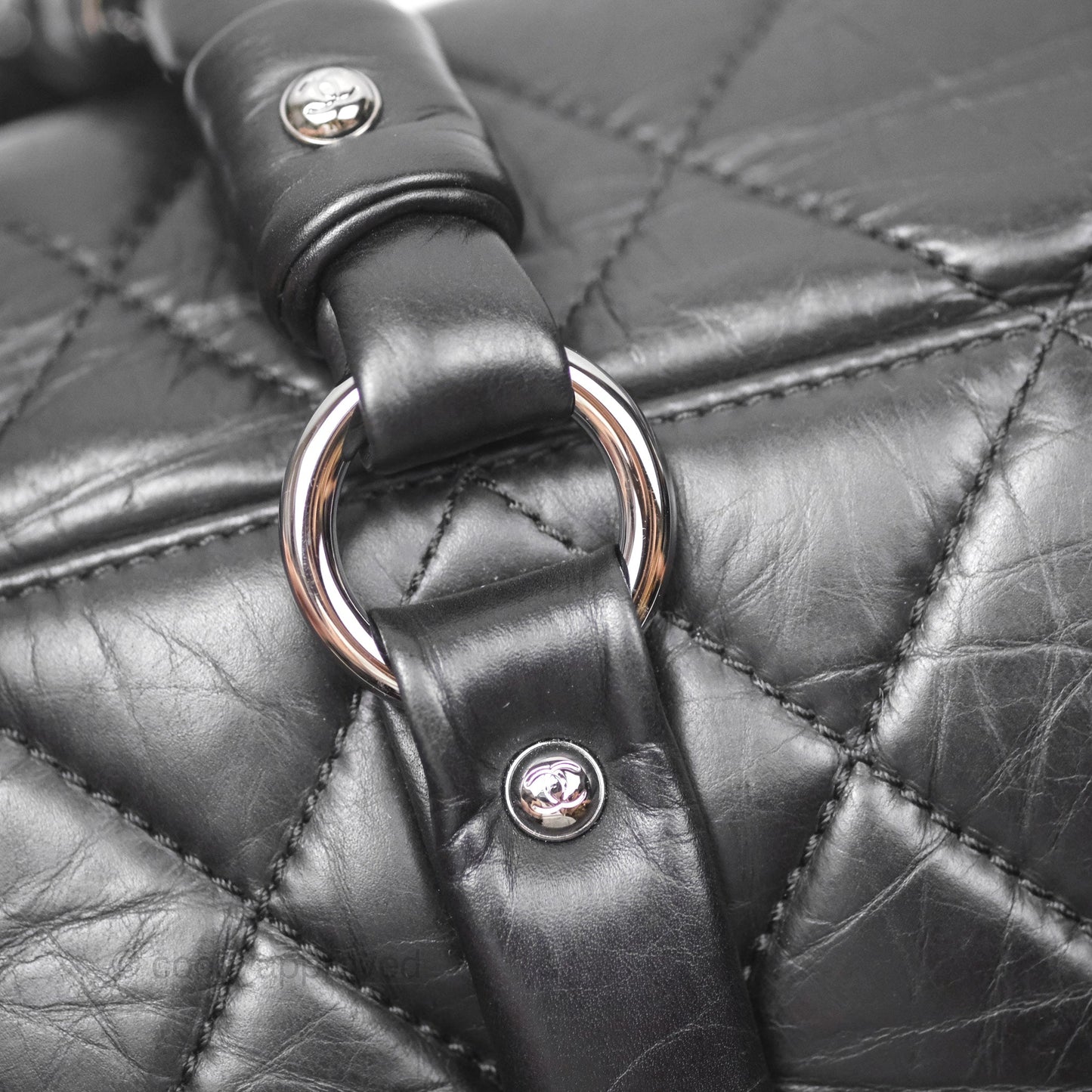 Chanel Quilted Lady Braid Bowler Bag Black Calfskin Silver Hardware