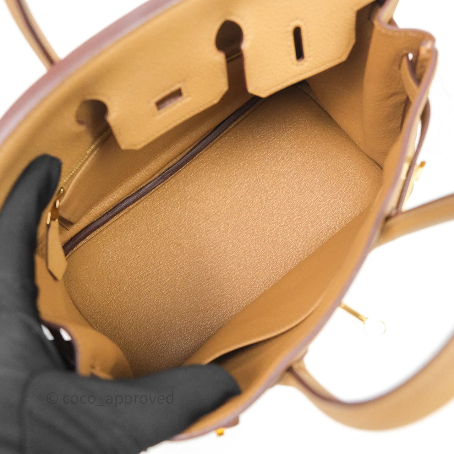 Hermès Birkin 25 Retourne Biscuit 4B Togo Gold Hardware