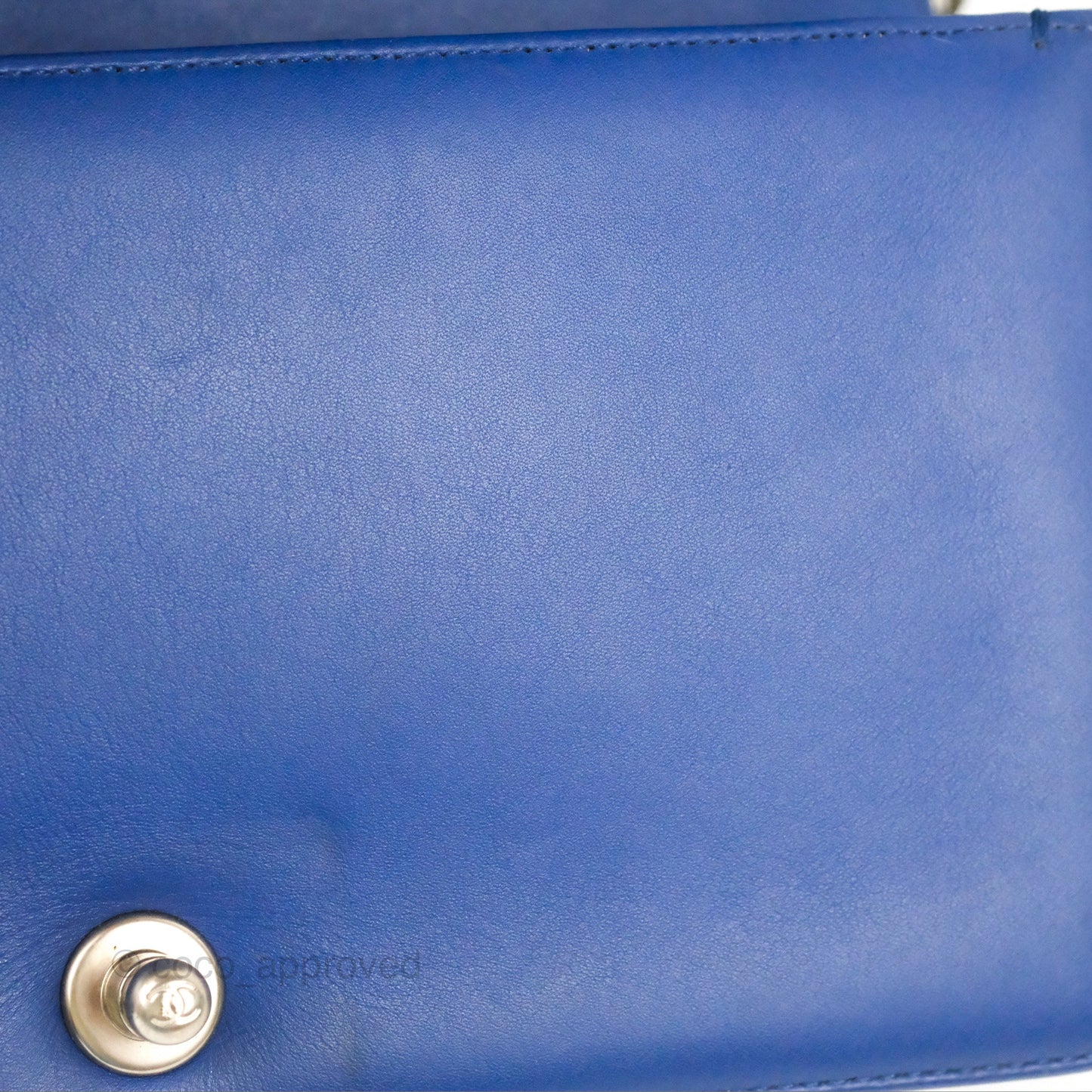 Chanel Medium Boy Blue Python Matte Silver Hardware