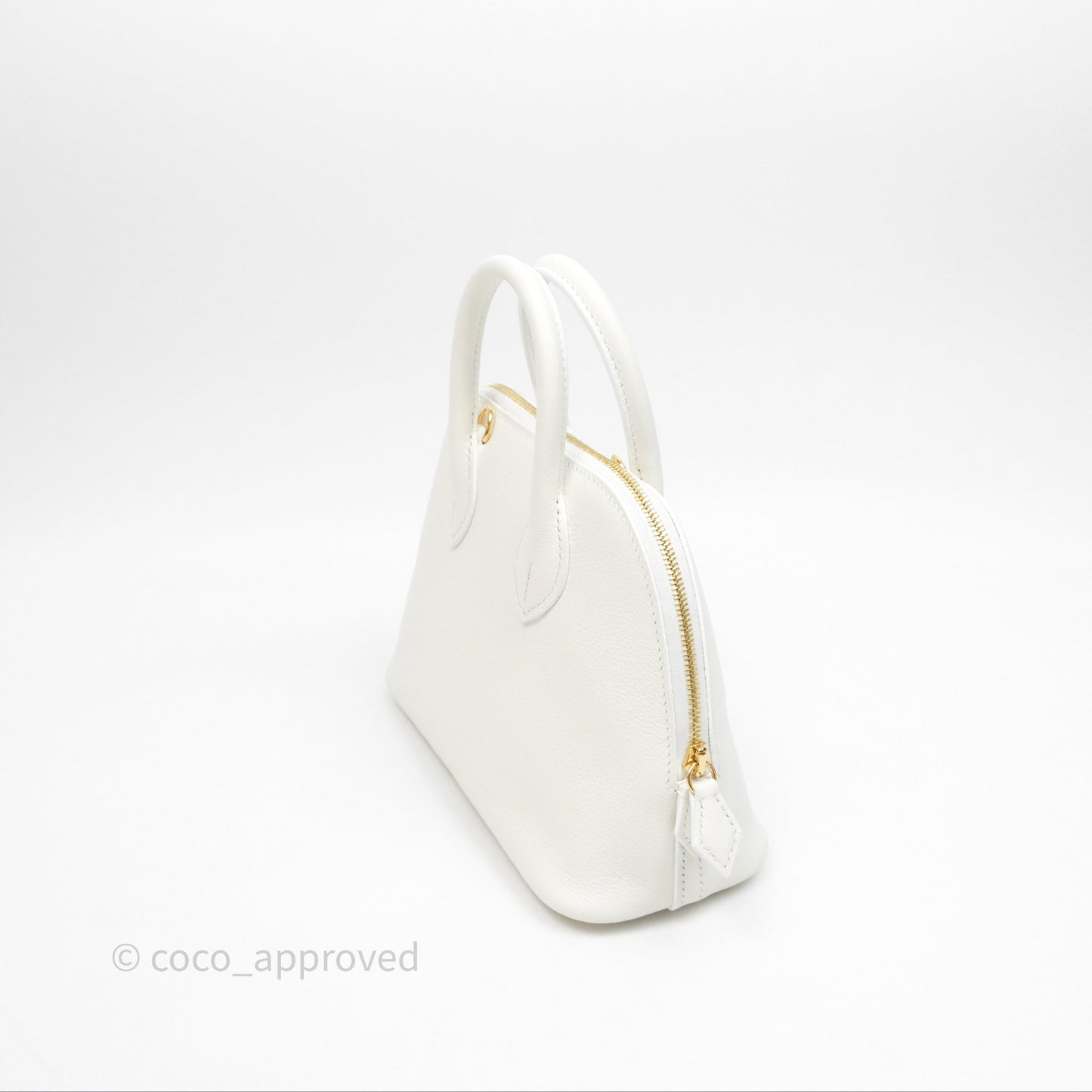 Hermès Bolide Mini 1923 Blanc 01 Evercolor Gold Hardware