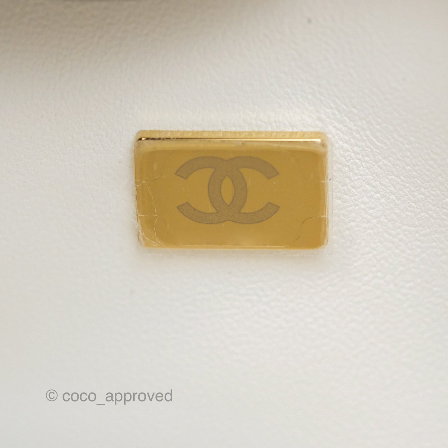Chanel Small Classic Flap Quilted Ivory White Caviar Gold Hardware