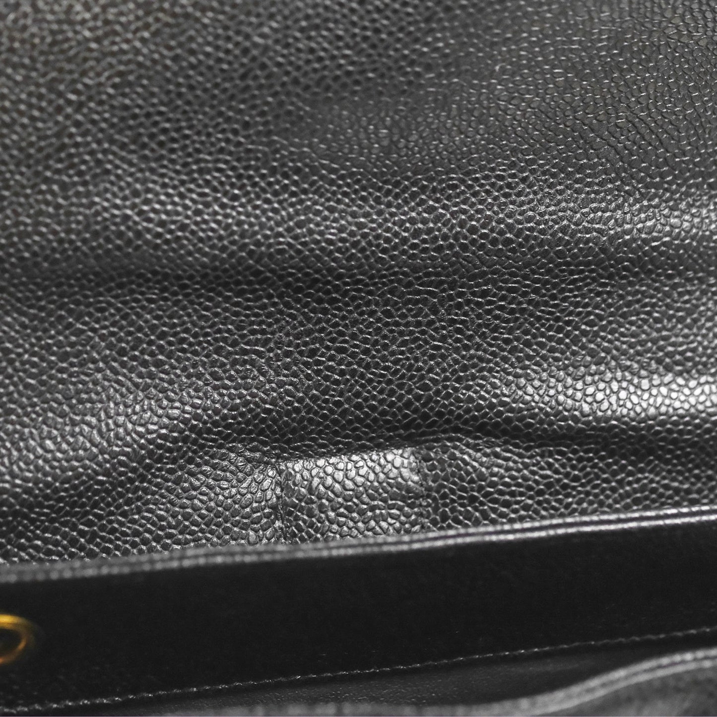 Chanel Vintage Large CC backpack Black Caviar 24K Gold Hardware