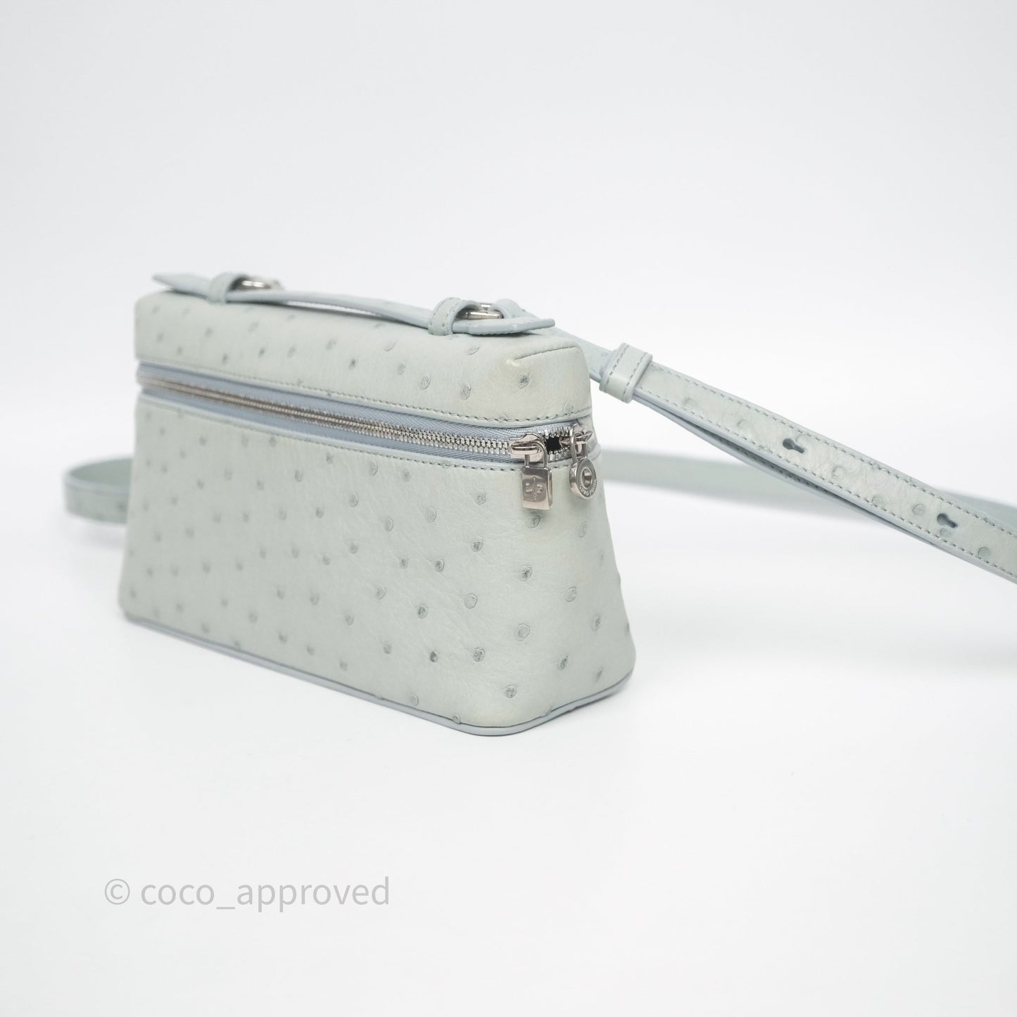 Loro Piana Extra Pocket L19 Light Blue Grey Calfskin