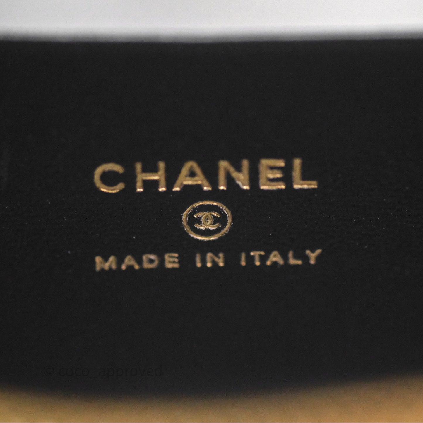 Chanel Vanity with COCO Heart Chain Black Lambskin Aged Gold Hardware