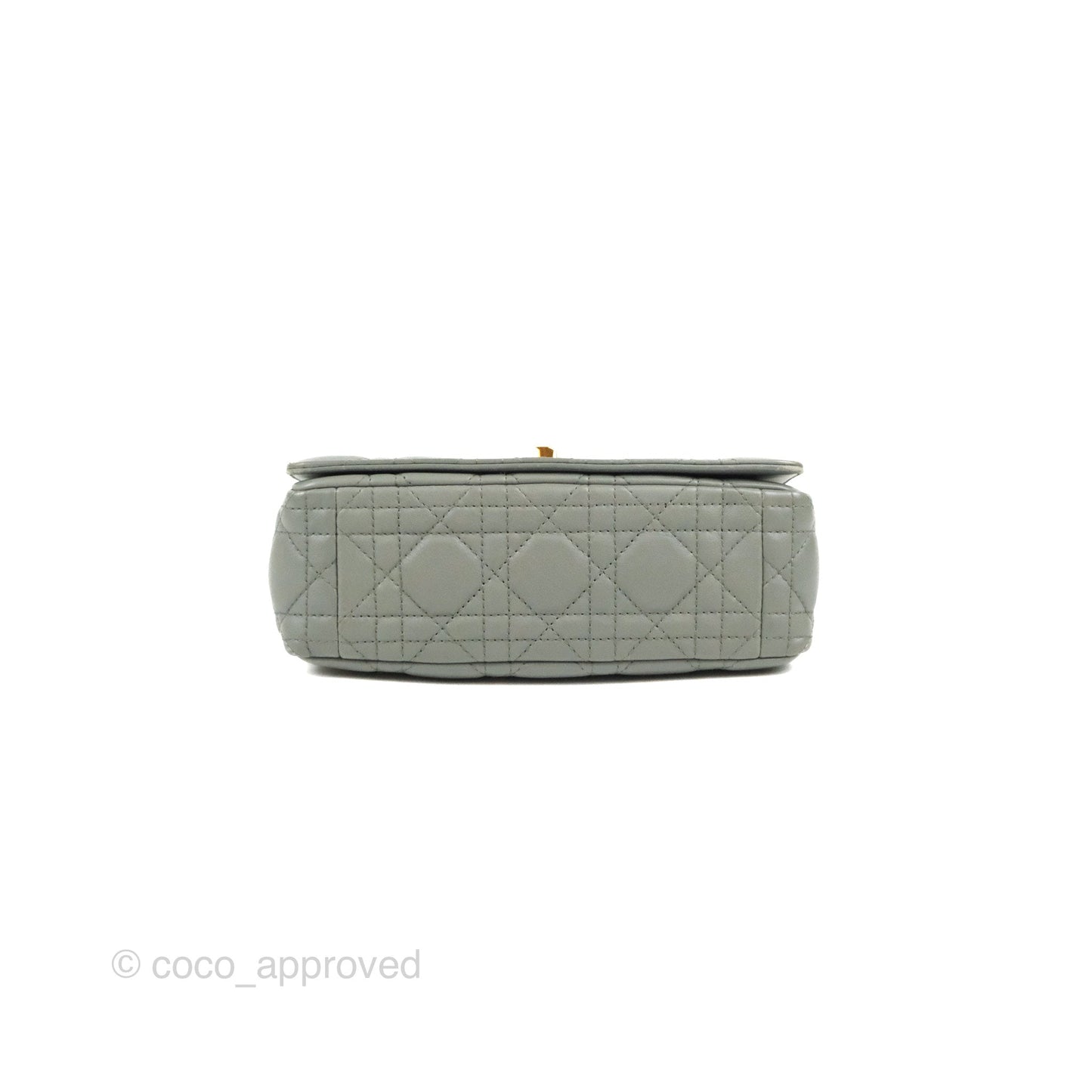 Dior Small Caro Bag Stone Gray Supple Cannage Calfskin