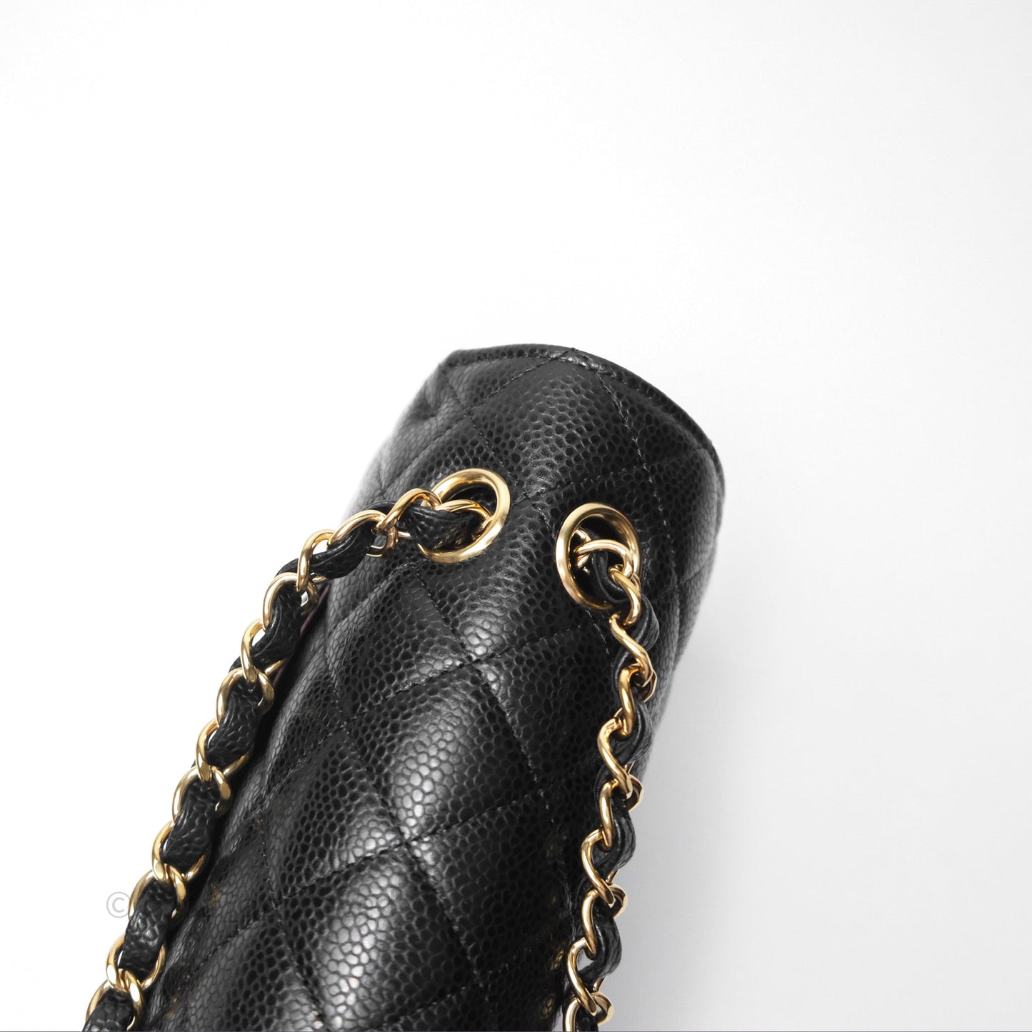 Chanel Classic M/L Medium Flap Quilted Black Caviar Gold Hardware