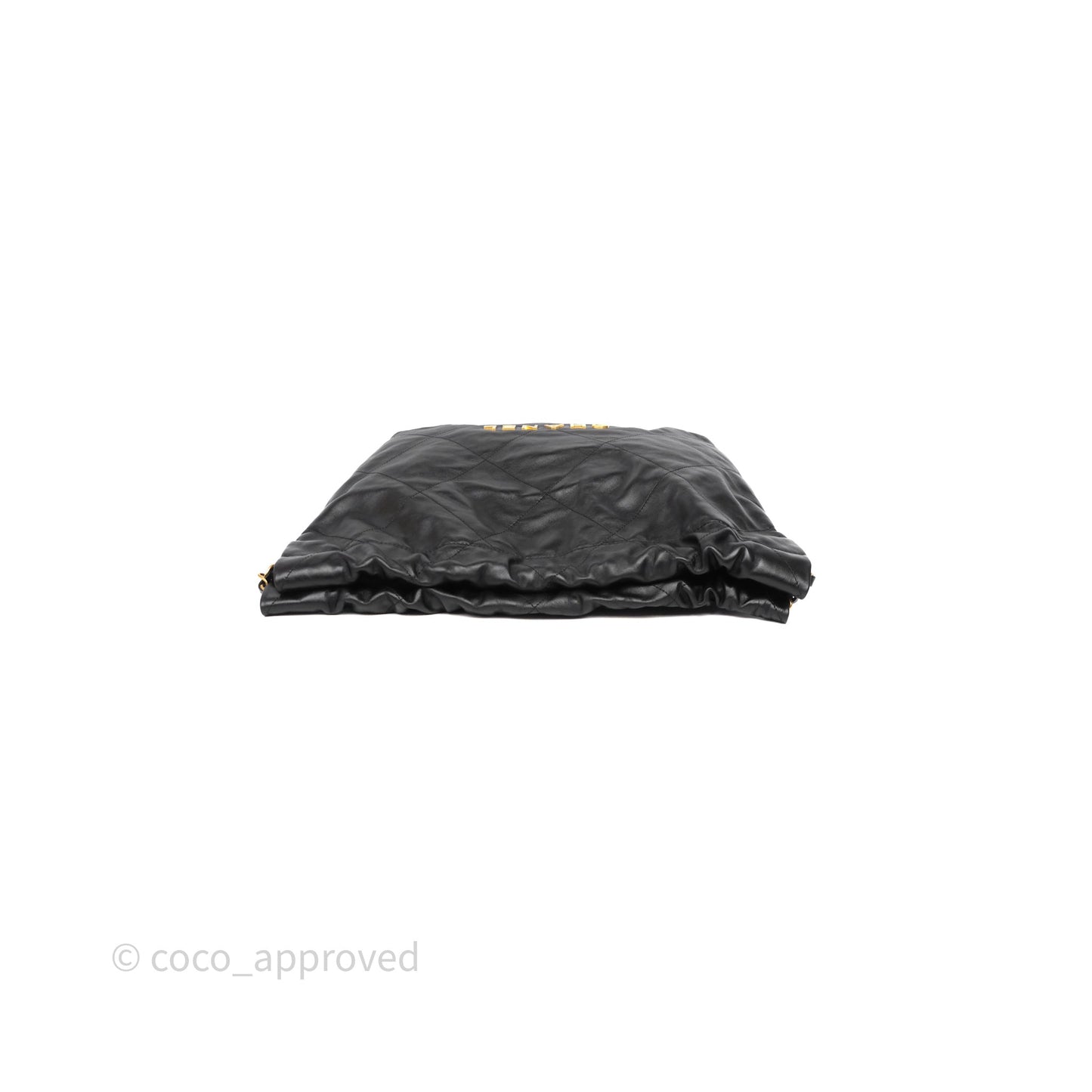 Chanel 22 Bag Medium Black Calfskin Aged Gold Hardware