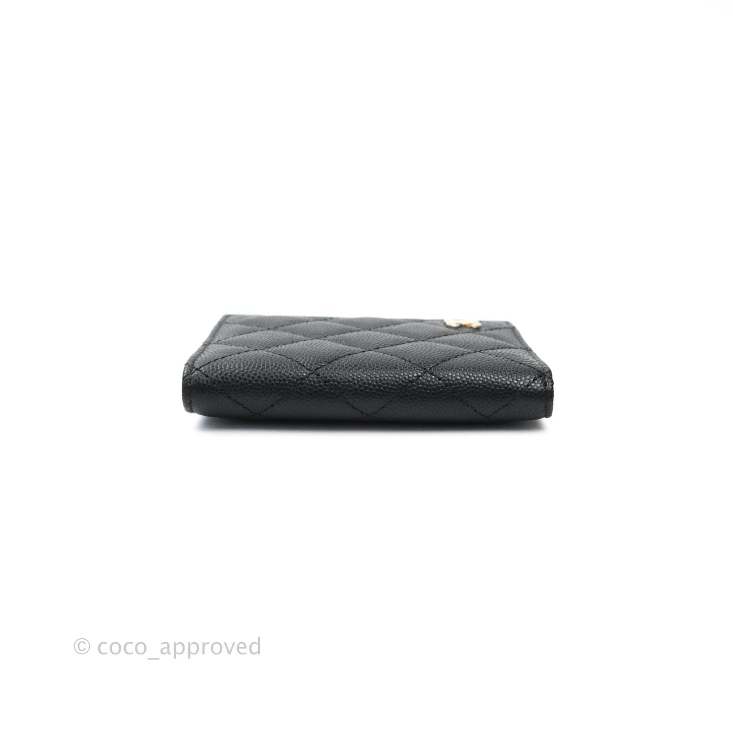 Chanel Classic Black Card Holder Caviar Gold Hardware