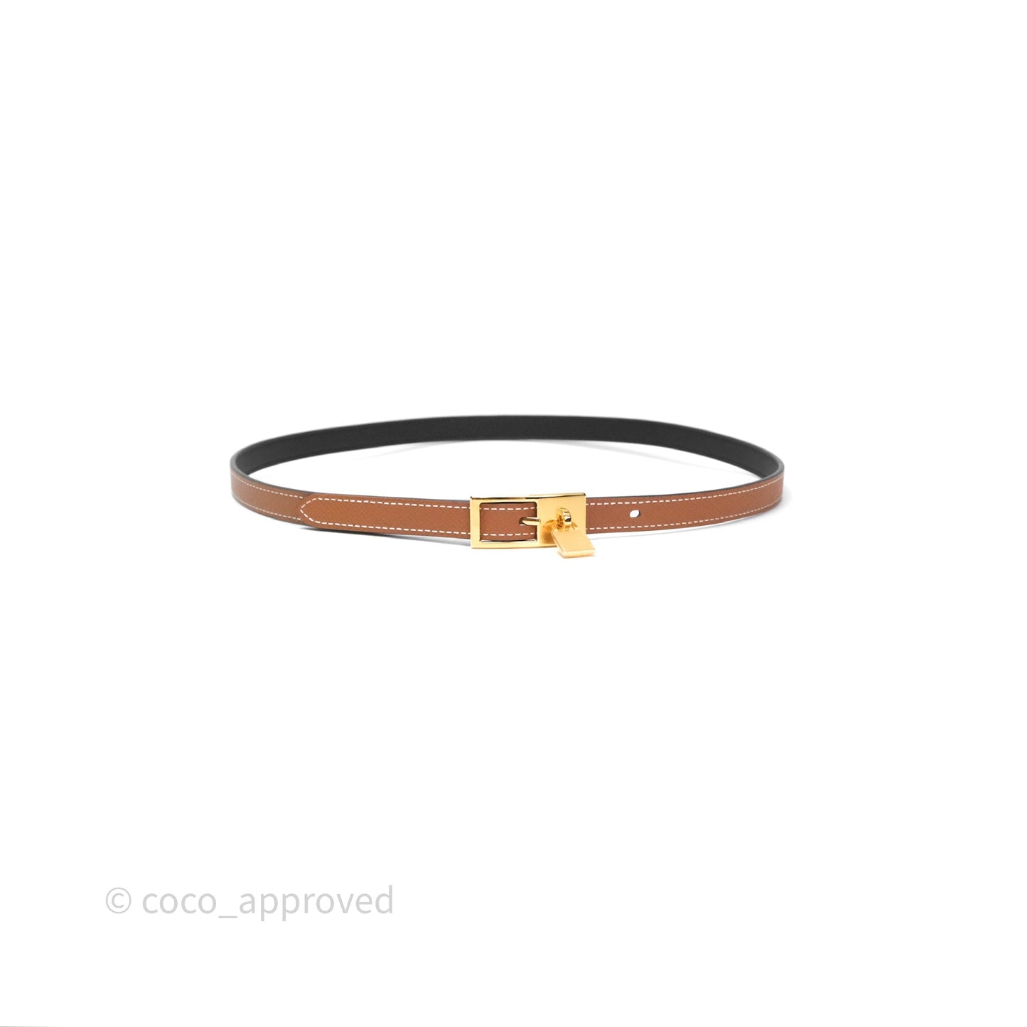 Hermès Swift/Epsom Lucky 15 Belt Gold Hardware