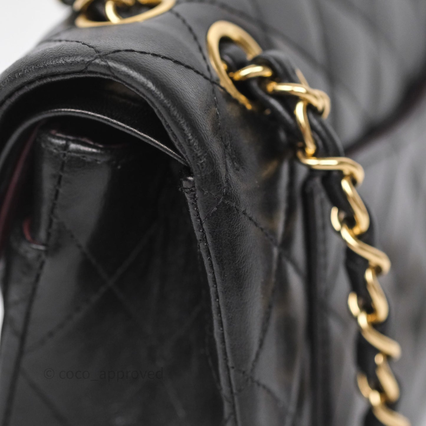 Chanel Small Classic Flap Quilted Black Lambskin Gold Hardware