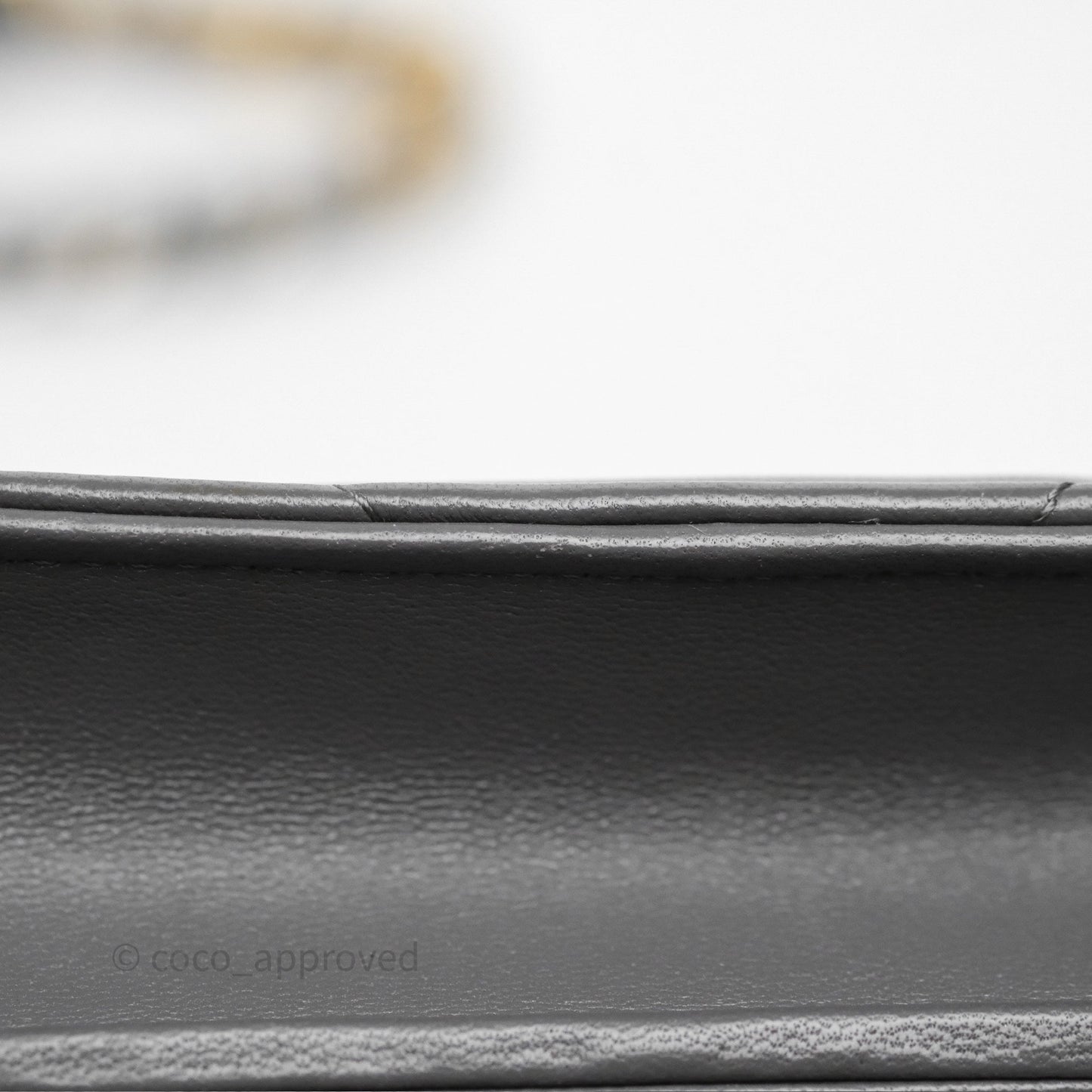 Chanel 19 Wallet on Chain WOC Grey Lambskin Mixed Hardware