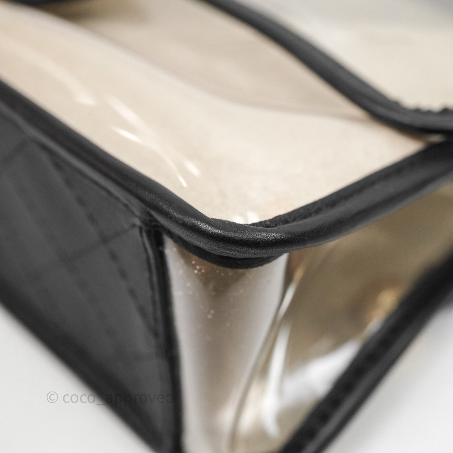 Chanel Medium Sand By The Sea PVC Flap Black Lambskin Gold Hardware