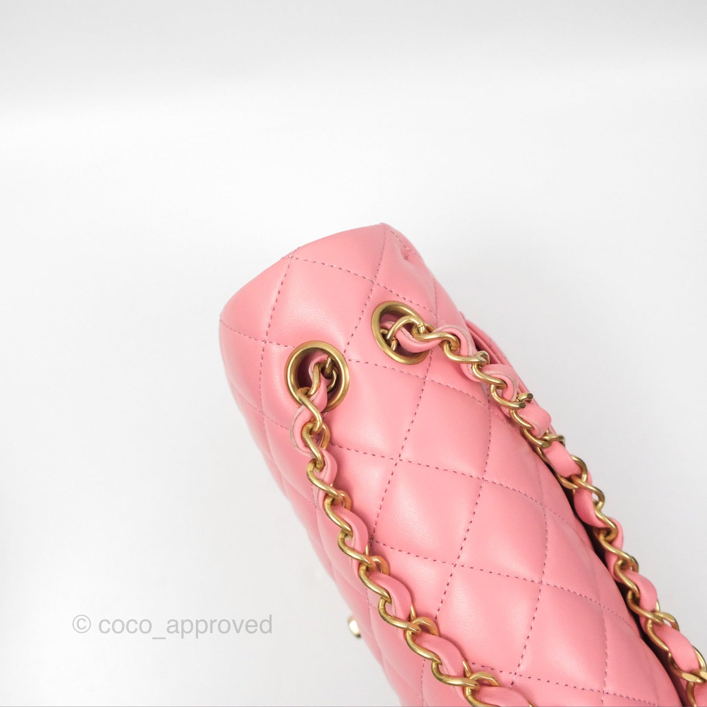Chanel Small Classic Quilted Flap Pink Lambskin Gold Hardware