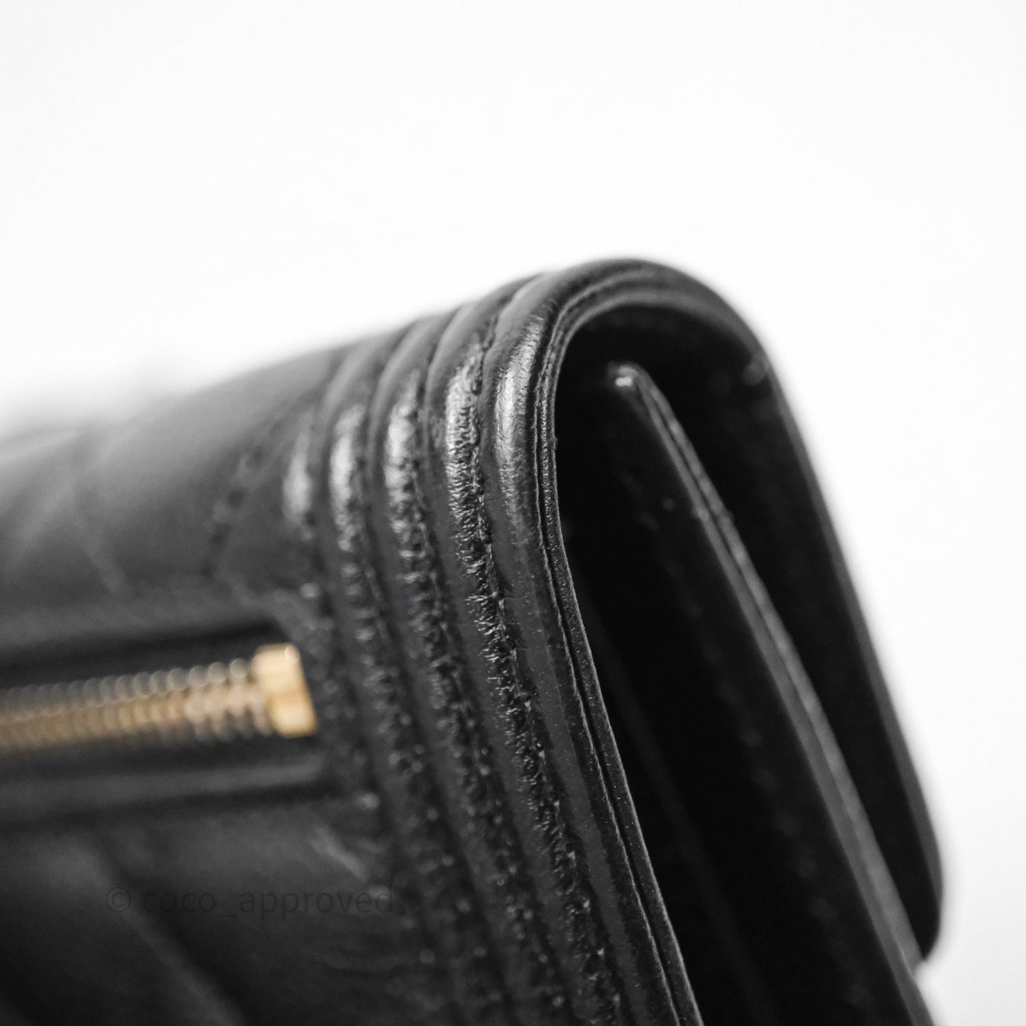 Chanel Small Boy Flap Wallet Black Caviar Gold Hardware