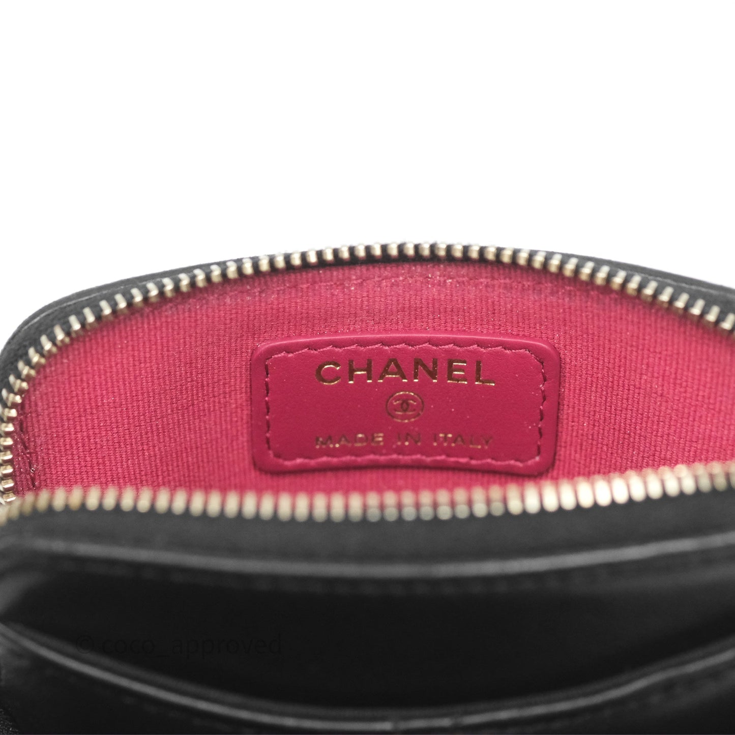 Chanel 19 Black Zipped Coin Purse Lambskin Gold Hardware
