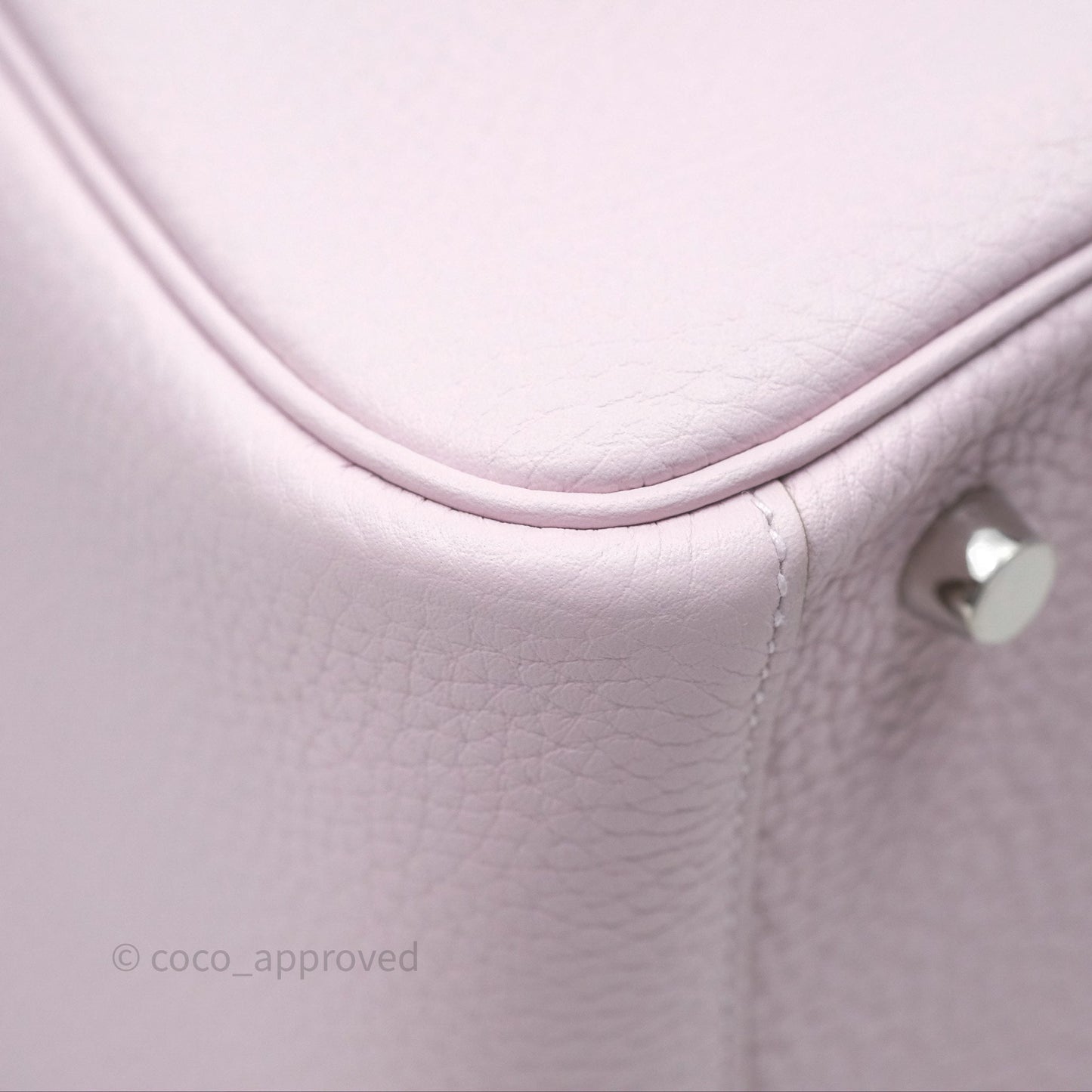Hermès Lindy 26 Mauve Pale 09/Nata I2 Clemence Palladium Hardware
