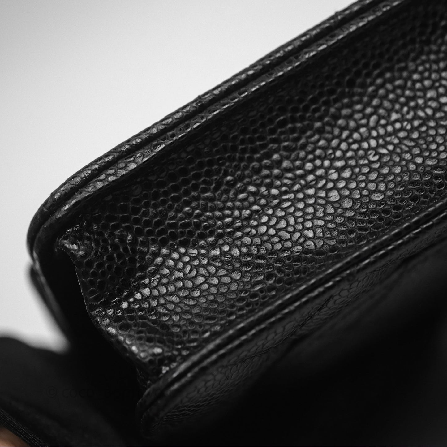 Chanel Classic Wallet On Chain WOC Quilted Black Caviar Gold Hardware