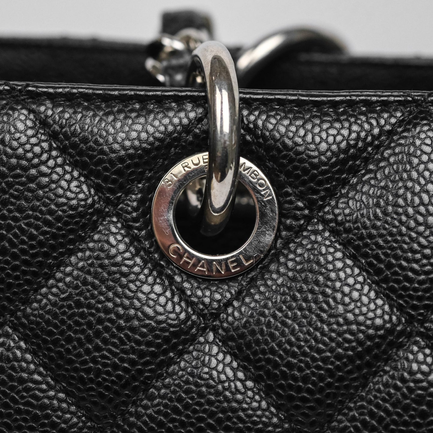 Chanel GST Black Caviar Silver Hardware