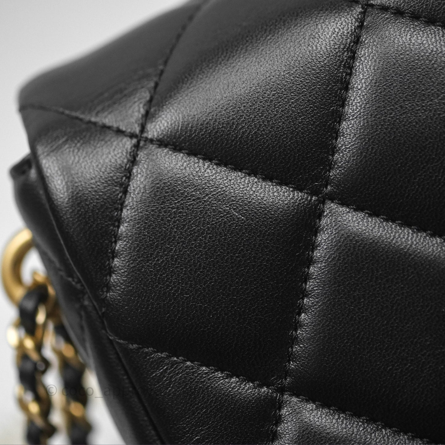 Chanel Quilted My Perfect Mini With Pearl Black Lambskin Gold Hardware 21K