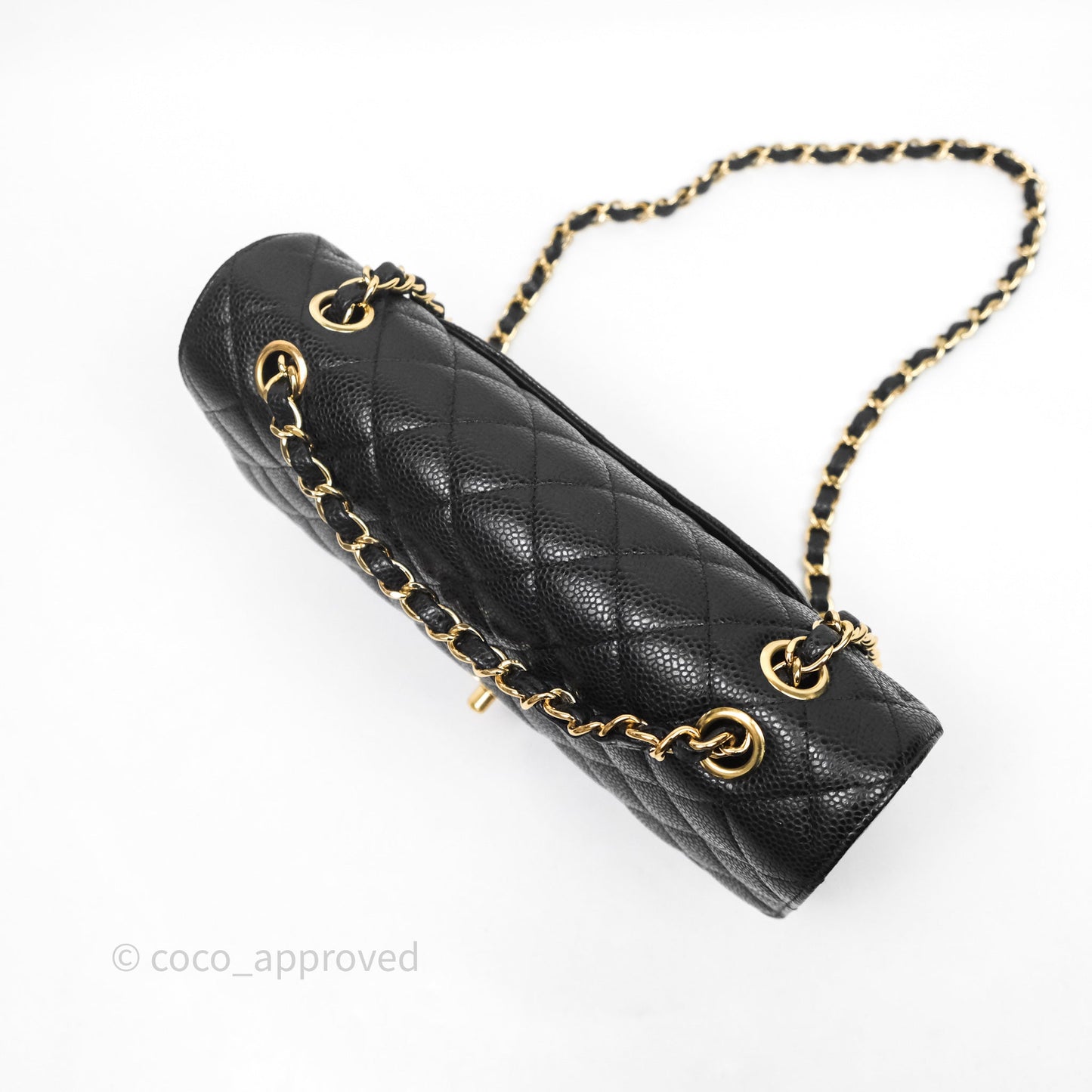 Chanel Classic Medium Flap Quilted Black Caviar Gold Hardware