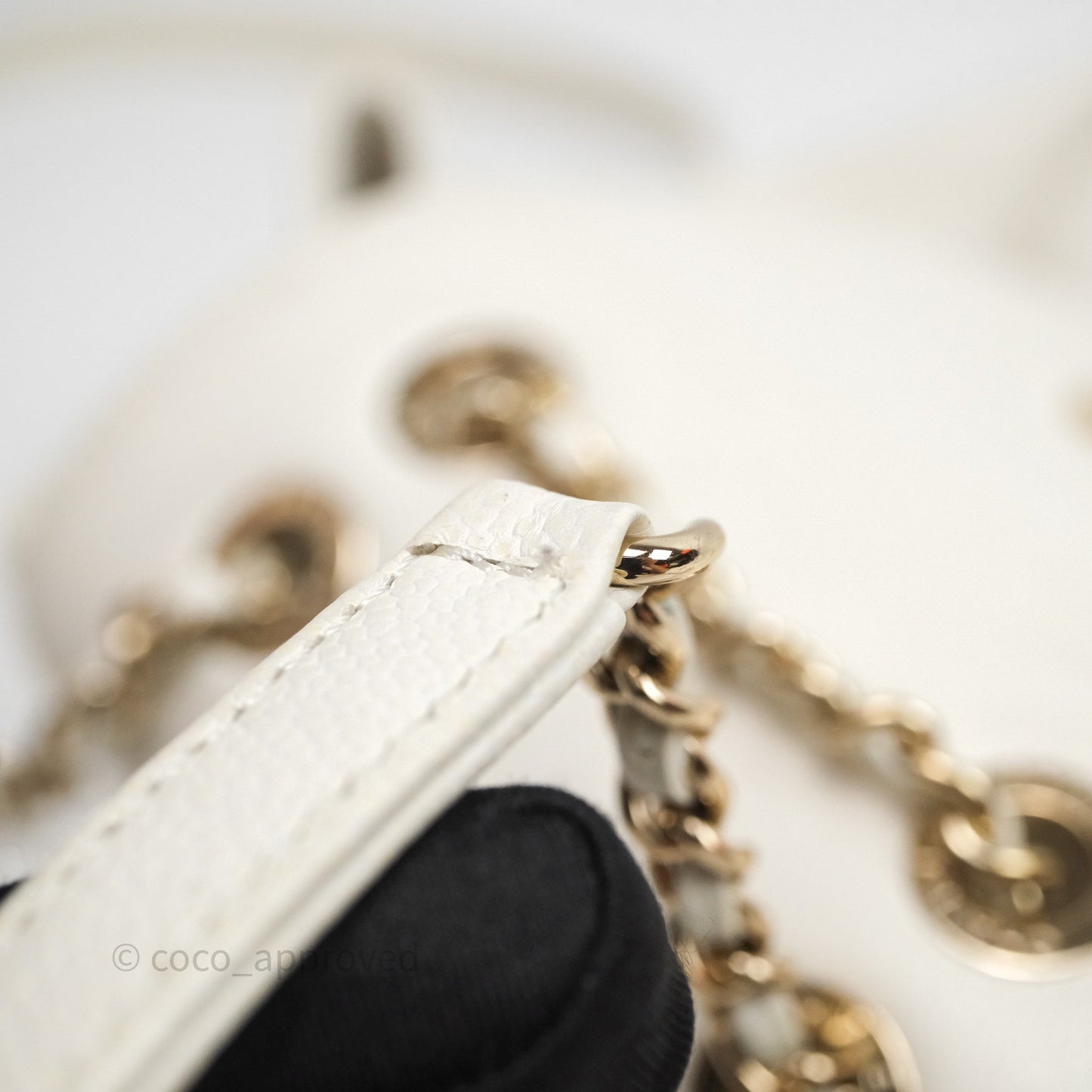 Chanel Quilted Business Affinity Backpack Ivory White Caviar Gold Hardware