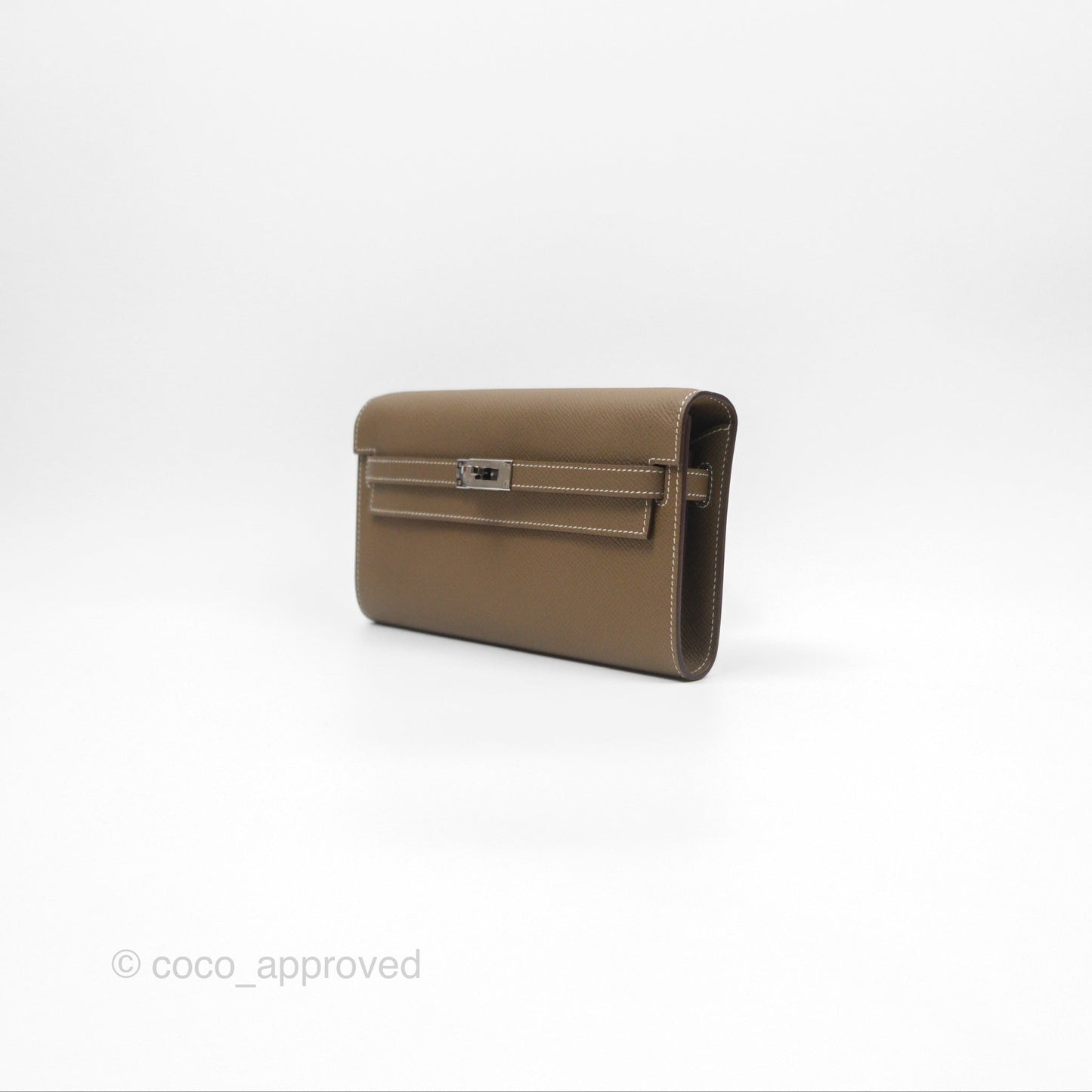 Hermès Kelly To Go Wallet Etoupe 18 Epsom Palladium Hardware